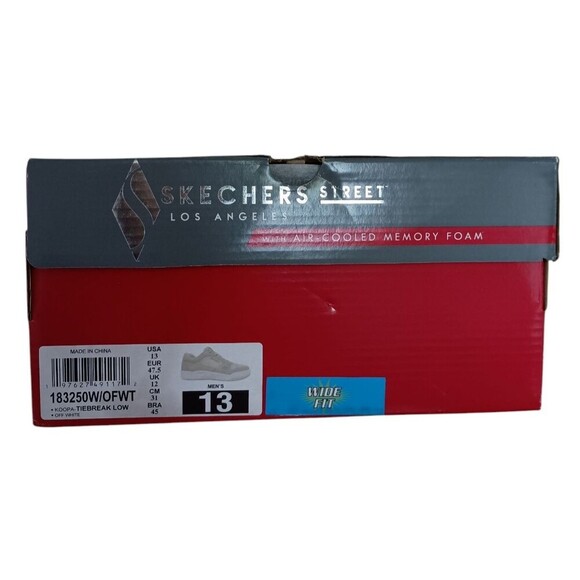 Skechers Koopa Tiebreak Sneakers Mens 13W Off White Lace Up Memory Foam Comfort - Picture 10 of 11
